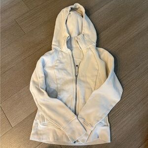 Women's Cream scuba Hooded Jacket